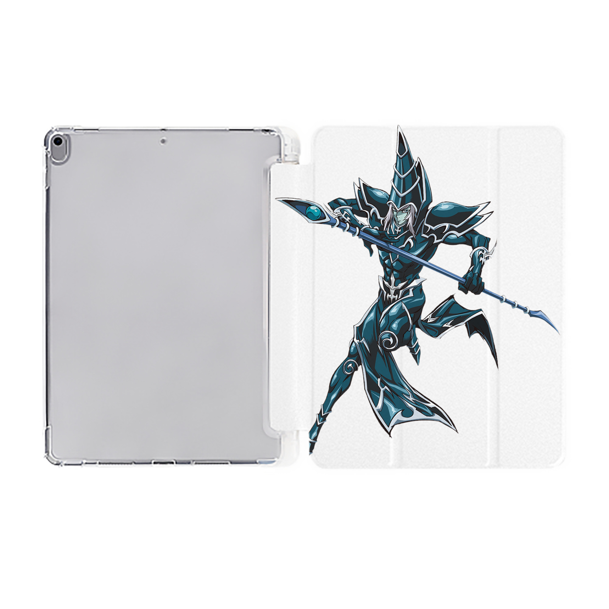 （画像用） 遊☆戯☆王 Yu-Gi-Oh! IPad ケース ペン収納付き 三つ折りスタンド PUレザー×シリコン 対応機種9.5/10.5/10.9インチ